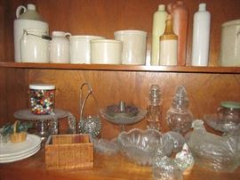 Stonewrae and glassware - jar of marbles