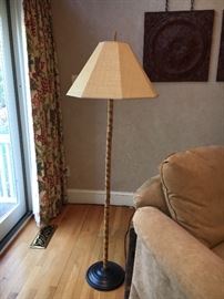 Bamboo inspired floor lamp