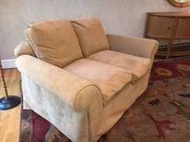 A-Rudin custom loveseat, virtually new!