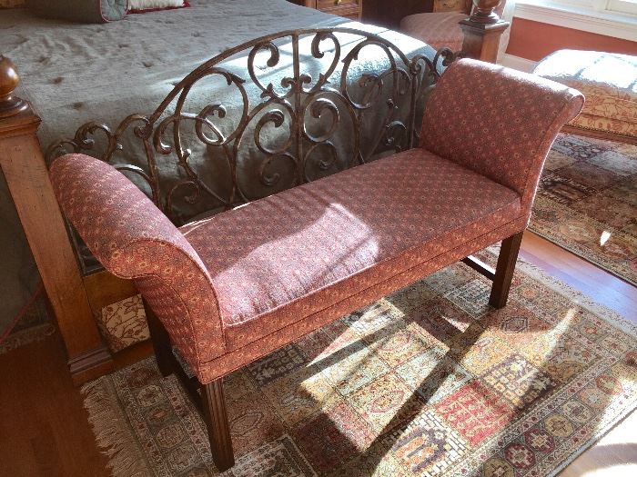 Upholstered double arm chaise