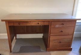 Natural  maple desk w/ office chair	