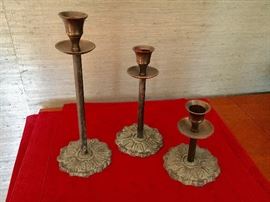 Vintage brass candlesticks

