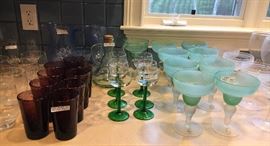 Biot hand blown glass on left there. I like the margarita glasses!