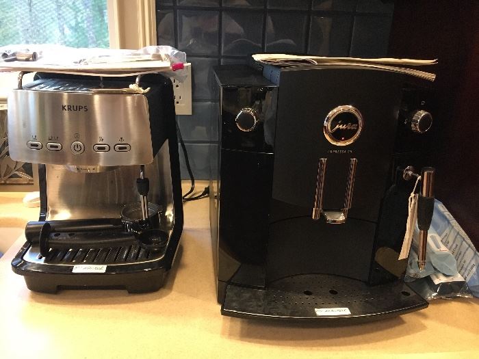 Krups and Jura (Impressa C5) espresso machines