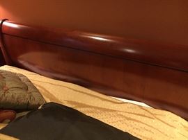 The pictures do not do this bedroom set justice! Set also has (2) 5 - drawer cherry nightstands in dark finish - matches set. Made in France.