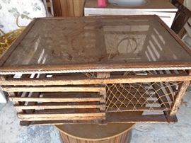 lobster trap made into coffee table