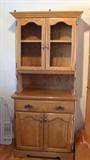 Oak China Cabinet/ Glass Doors