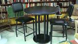 Black Bar Table/ 2 Bar Stools