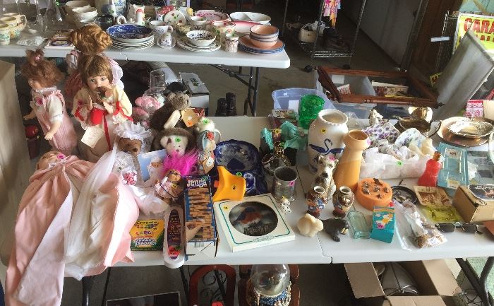 Dolls, figurines, vases, and miscellaneous