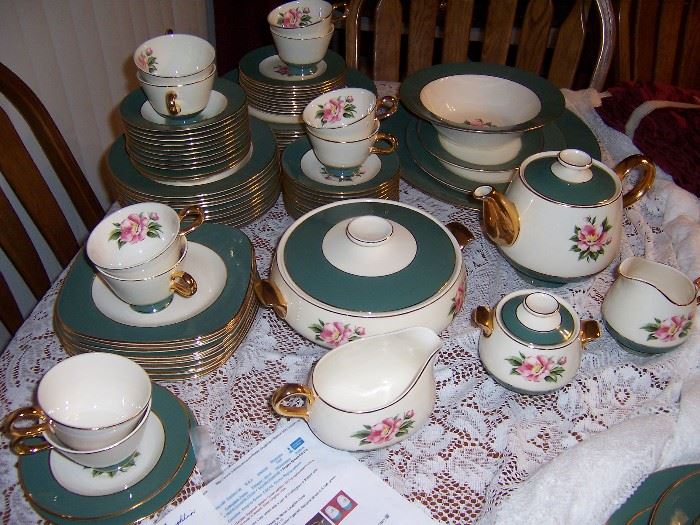 Homer Laughlin China, service for 12 plus serving pieces.