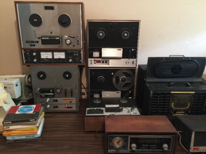 Pro Audio, Reel to Reels, Antique Radios, Teak, Akia.
