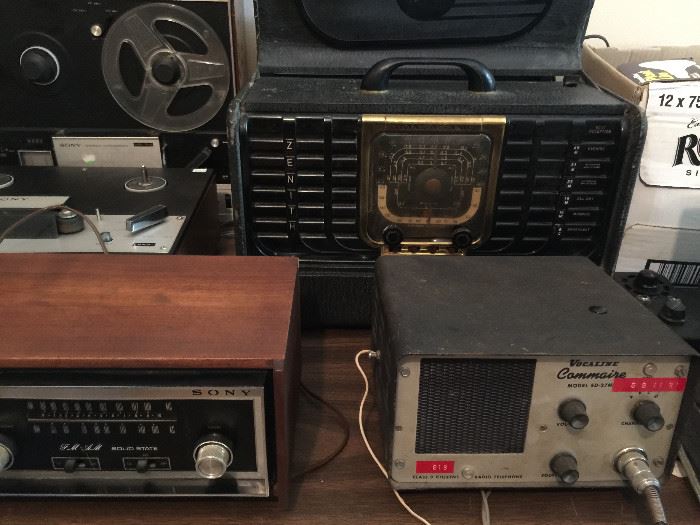 Antique Sony and Zenith Radios. 