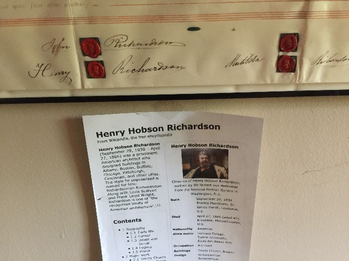 Henry Richardson Signed