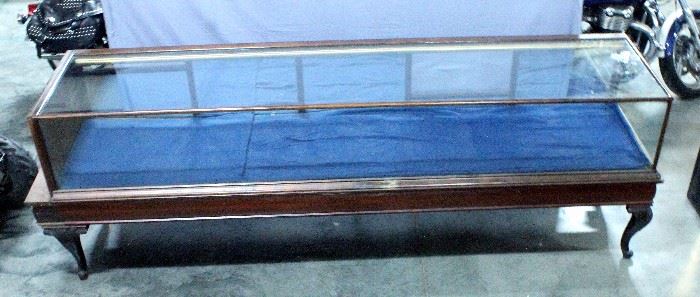 Vintage 10 Foot Lighted Country Store Display Case with Queen Anne Style Legs, 10'W x 40"H x 30"D