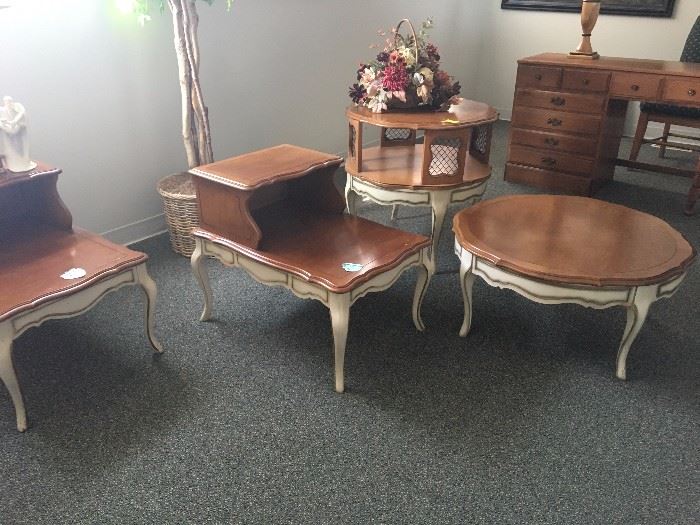 matching end tables, coffee table and accent tables