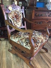 vintage floral rocking chair