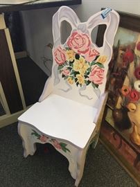 hand painted chair 