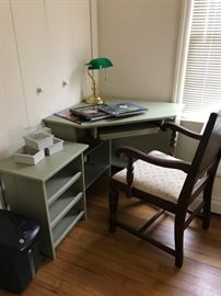 Corner work area, vintage chair