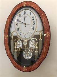 The battery operated musical clock...cool to see it in action!