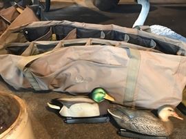 We have two of these sets of 12 decoys with the bags. 