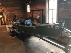 Marathon 15' boat with Mercury 9.9 outboard, and trailer.  