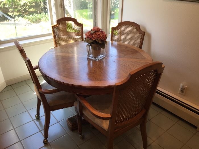 Nice table with caned chairs