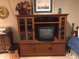 Nice entertainment center.