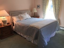 Faux suede headboard bed more