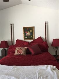 King size mahogany bed