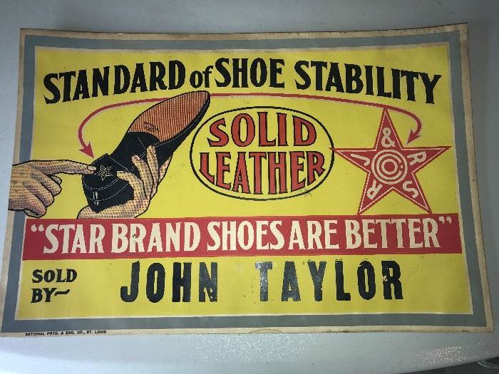 star brand shoe sign
