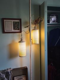 Hollywood Regency tension pole lamp/lighting.