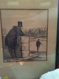 "Very rare" Daumier print.  See link in sale listing.  Great composition and execution.
