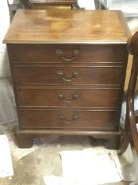 Antique 18th century mahogany commode chest converted to bar