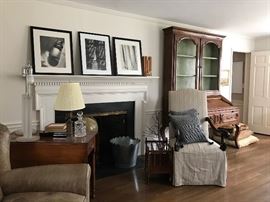 Great French Style Secretary and Side Chair with Black and White Photography and more