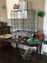 19thC Charming Brass Birdcage