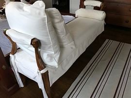 Bench in White Cotton