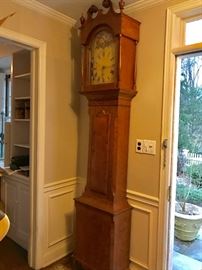 19thC American Hepplewhite Cherry Clock