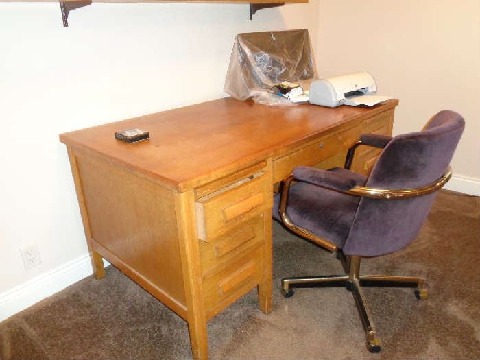 vintage oak desk
