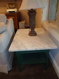 marble topped small tabel