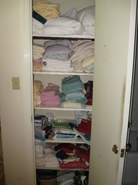 Bed linens and towels.