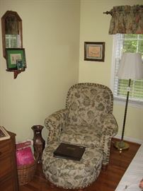 Motion Tek by Hammary reclining back chair and ottoman.