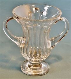 Lot 8 Crystal Twin Handled Urn
