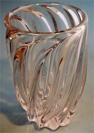 Lot 11 Crystal Vase with Ribbed Motif