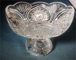 Lot 24 Cut crystal Oval Center Bowl