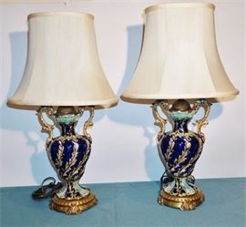 Lot 72 Pair of Majolica Vases