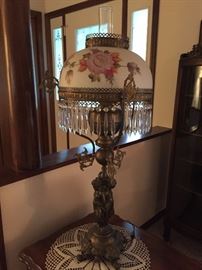 Victorian oil lamp-converted