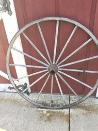 antique wagon wheel