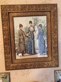 victorian prints and antique frames