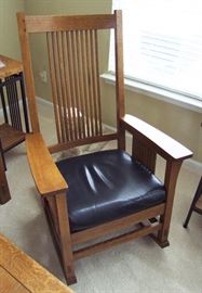 1991 Signed Stickley Oak Rocker