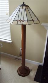 1991 Signed Stickley Oak Floor Lamp